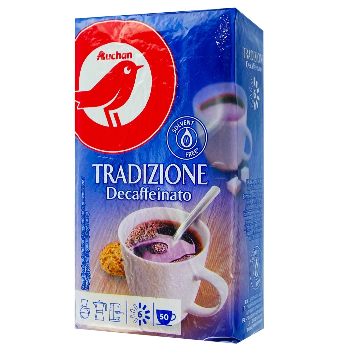 

Кофе Ашан мелотый без кофеина 250г