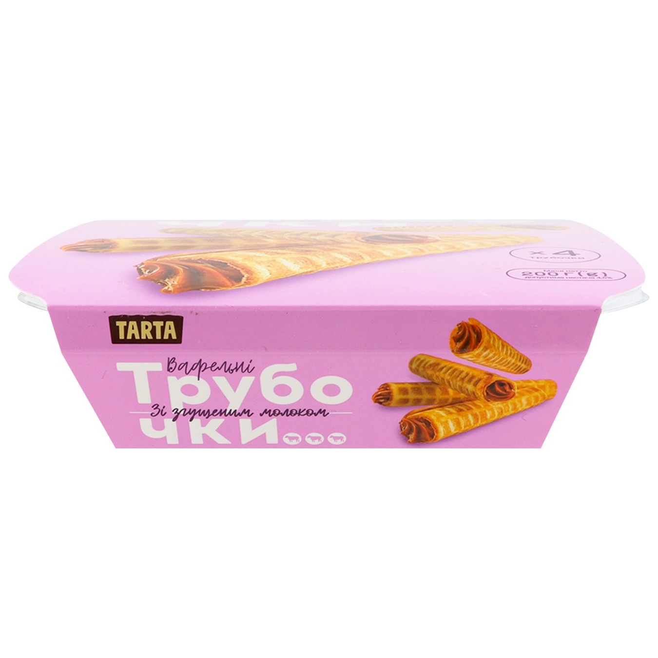 

Пирожное Tarta Вафельная трубочка со сгущенным молоком 200г
