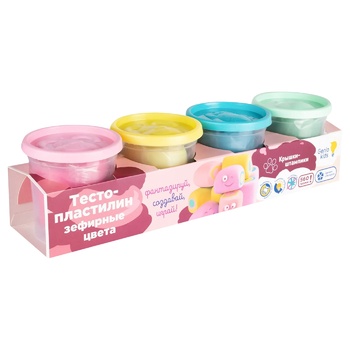 Genio Kids-Art Dough-plasticine Marshmallow Colors Set - buy, prices for COSMOS - photo 1