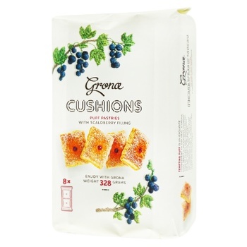 Grona Cushions cookies with currants 328g - buy, prices for - photo 1