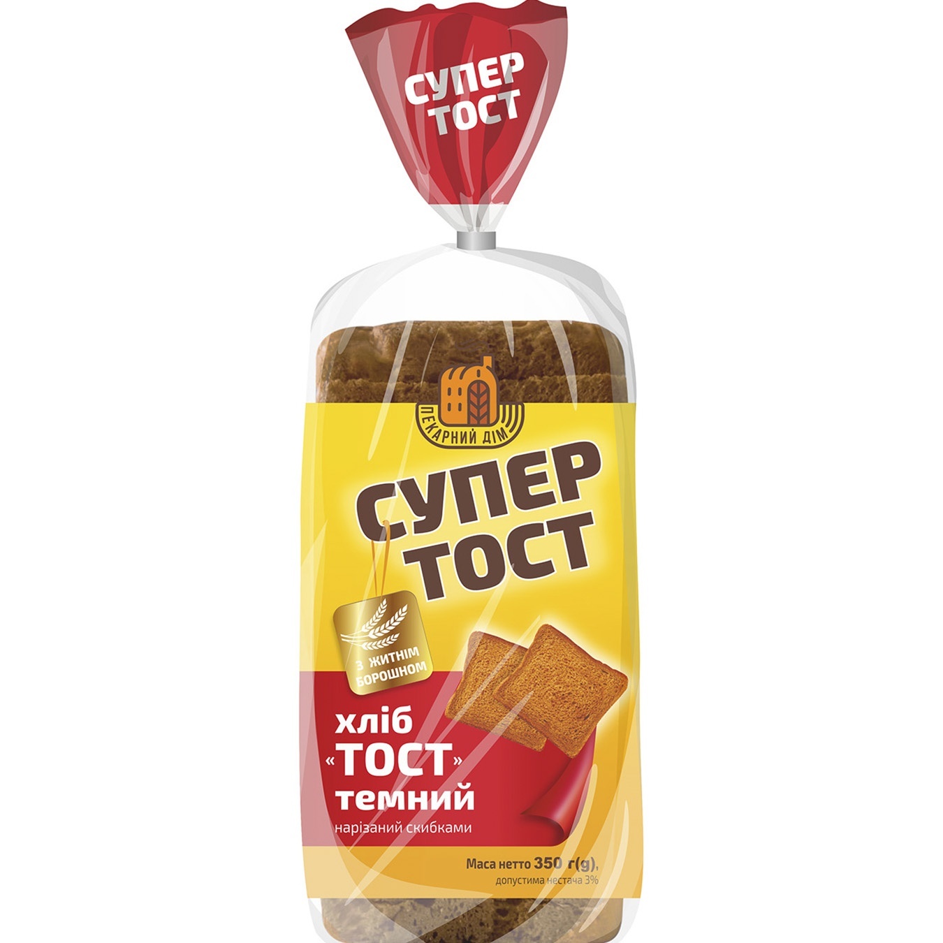 

Хлеб Киевхлеб Супер Тост темный нарезанный 350г