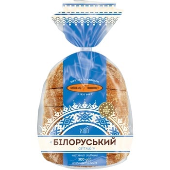 Хлеб Киевхлеб Белорусский светлый нарезанный 300г - купить, цены на Auchan - фото 1