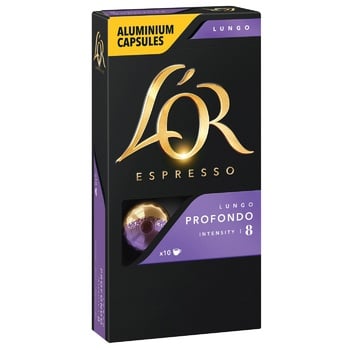 L`OR Lungo Profondo Ground Coffee in Capsules 10pcs 52г - buy, prices for - photo 1