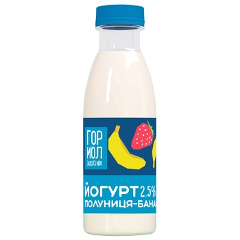 Gormolzavod Strawberry-Banana Yogurt 2.5% 500g - buy, prices for Tavria V - photo 1