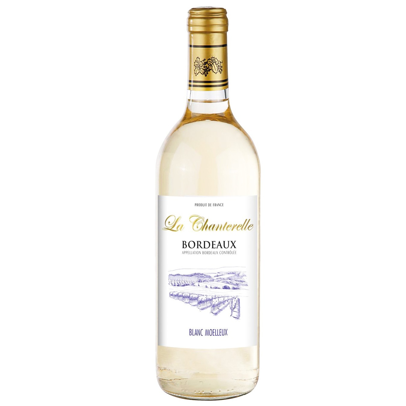 

Вино La Chanterelle Bordeaux Blanc Moellux белое полусладкое 11% 0,75л
