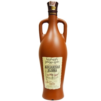 Gruzinskoe Zastolye Alazani Valley Red Semi-sweet Wine 11.5% 0.75l - buy, prices for Auchan - photo 1