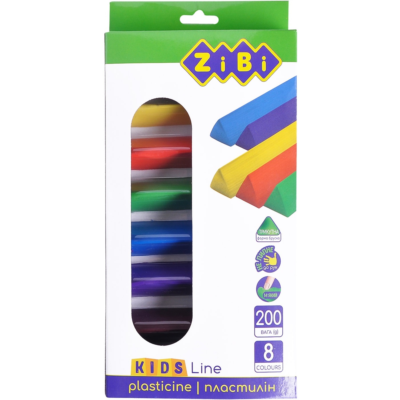 

Пластилин Zibi Kids Line 8 цветов 200г