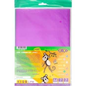 Zibi Colored Self-Adhesive Paper A4 7 Sheets - buy, prices for Tavria V - photo 1