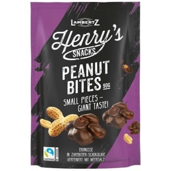 Lambertz Salted Peanuts in Dark Chocolate 90g