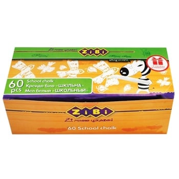 ZiBi White School Chalk 60pcs - buy, prices for COSMOS - photo 1