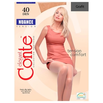 Колготы женские Conte Nuance 40 den 6 grafit - купить, цены на МегаМаркет - фото 1