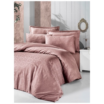 Victoria Deluxe Jacquard Sateen Valeria Cappuccino Bedding Set 200х220 2х50х70 2х70х70cm - buy, prices for Vostorg - photo 1