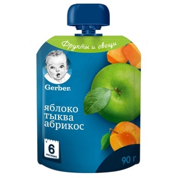 Пюре Gerber Яблуко гарбуз абрикос 90г