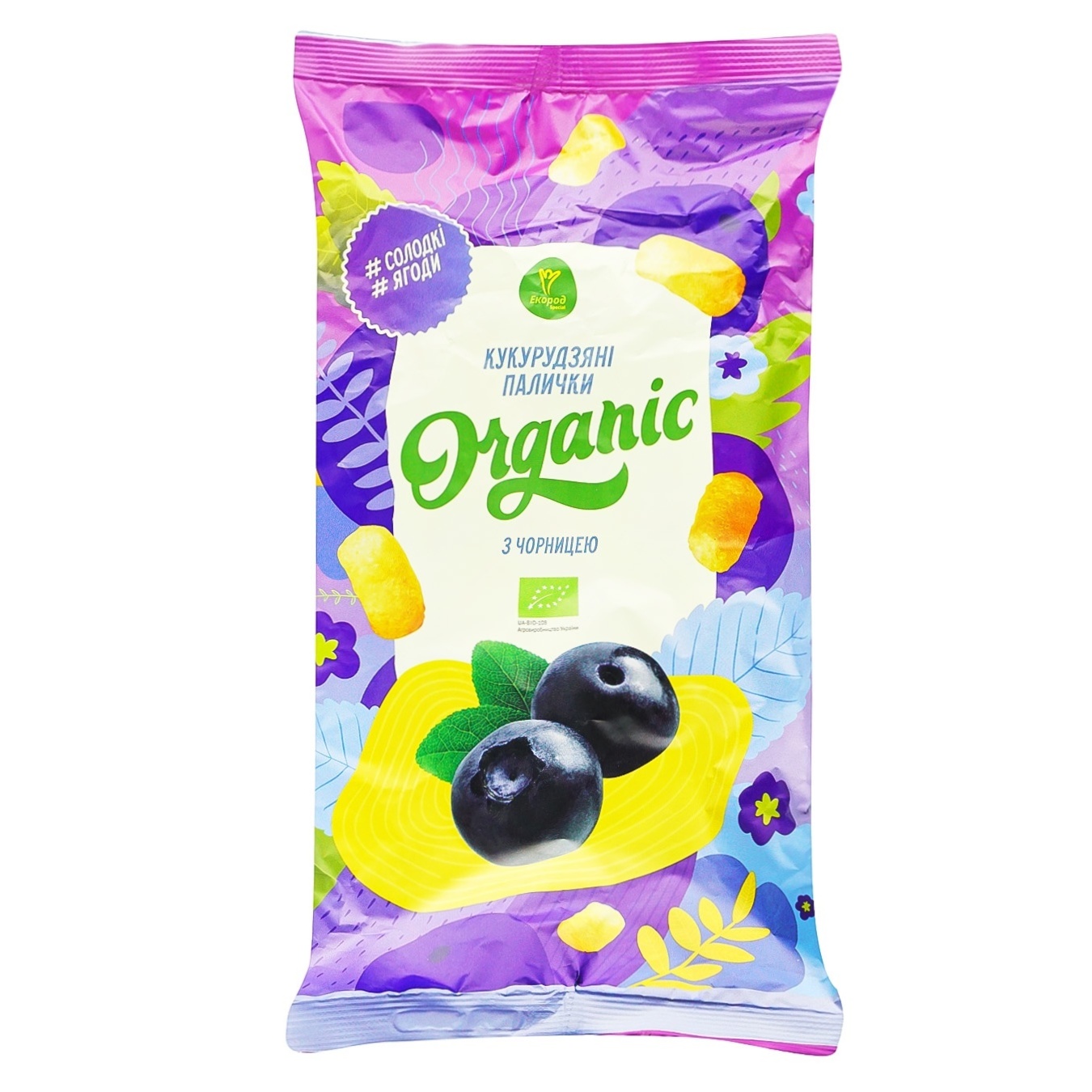 

Кукурузные палочки Екород Organic с черникой 70г
