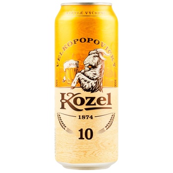 Пиво Velkopopovitsky Kozel світле 4.2% 0,5л