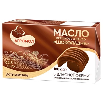 Масло Агромол шоколадное из какао 62.5% 180г - купить, цены на Восторг - фото 1