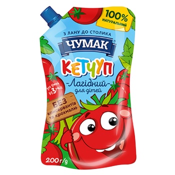 Кетчуп Чумак Нежный для детей 200г - купить, цены на Auchan - фото 1