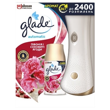 Освежитель воздуха Glade Automatic Пион и сочные ягоды 269мл - купить, цены на Auchan - фото 1