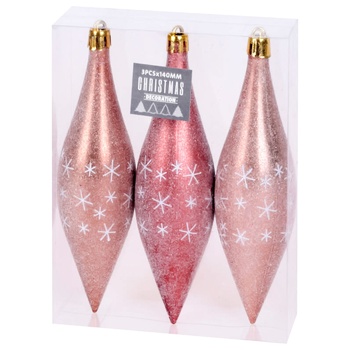 Koopman Icicles Set of Christmas Decorations 14cm 3pcs - buy, prices for COSMOS - photo 1