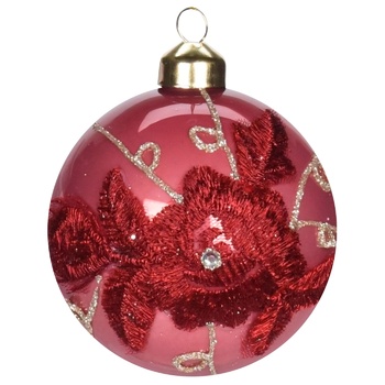 Pink/Red Christmas Tree Ball 80mm in assortment - buy, prices for - photo 2