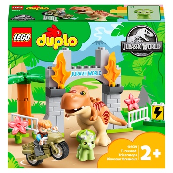 Конструктор Lego Duplo Jurassic World Утеча тиранозавра і трицератопса 10939 - купити, ціни на - фото 1