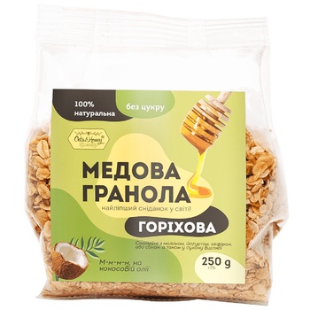 Гранола Oats&Honey медовая ореховая 250г - купить, цены на Auchan - фото 1