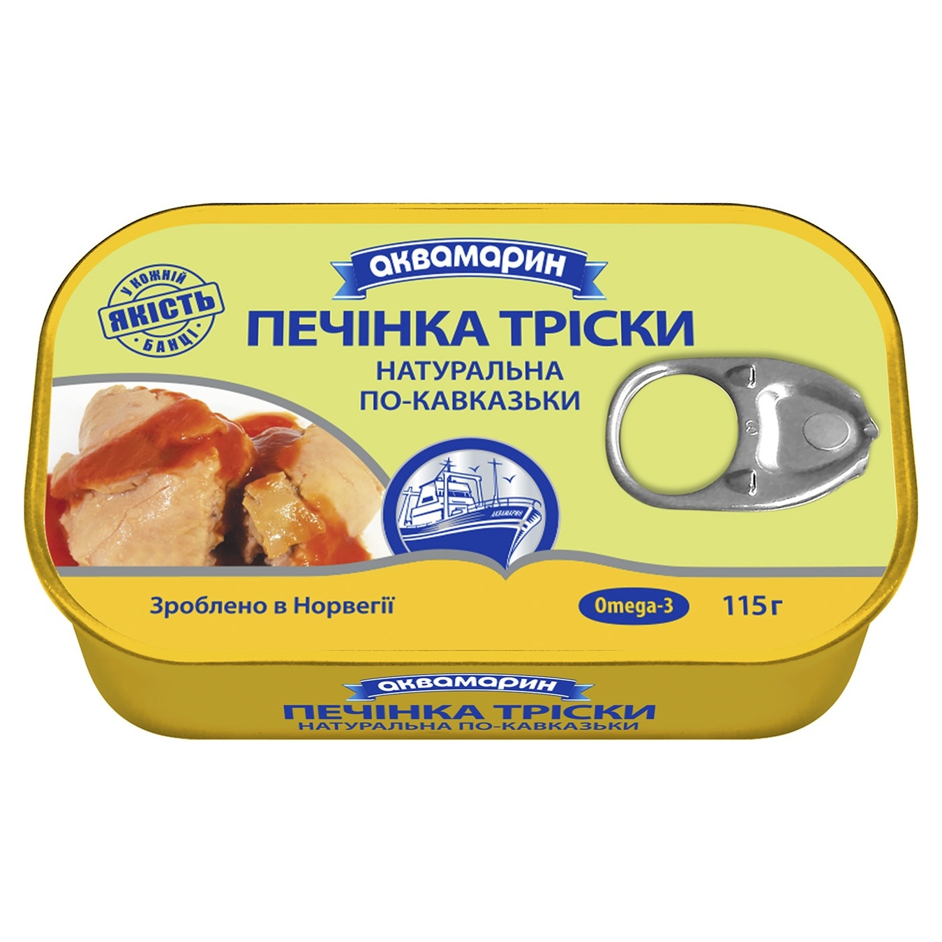 

Печень трески по-кавказски Аквамарин 115г