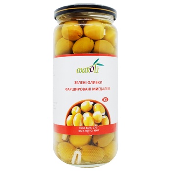 Maroli Green Olives Stuffed with Almonds 480g - buy, prices for COSMOS - photo 1