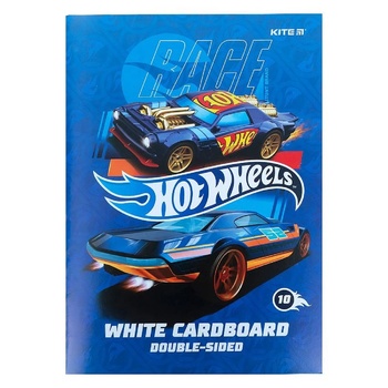 Картон Kite Hot Wheels белый А4 10 листов - купить, цены на Auchan - фото 1