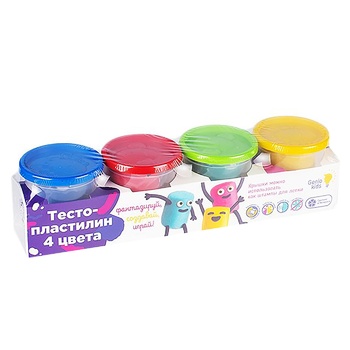Genio Kids Plasticine Dough Set for Children's Creativity 4 colors - buy, prices for COSMOS - photo 1
