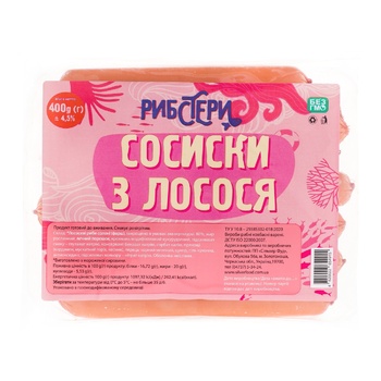 Сосиски Рибстери з лосося 400г - купити, ціни на Auchan - фото 1