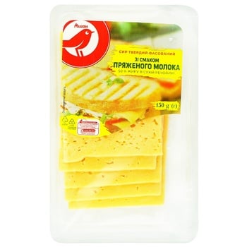 Auchan Cut Cheese with Taste of Baked Milk 50% 150g - buy, prices for Auchan - photo 1