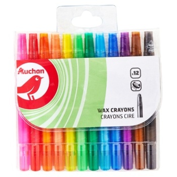 Auchan Set of Wax Pencils 12pcs - buy, prices for Auchan - photo 1