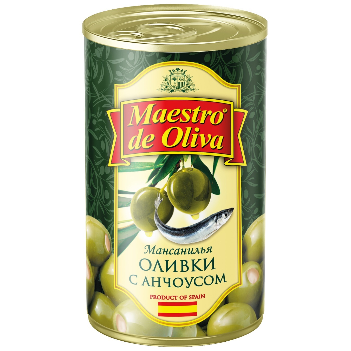 

Оливки Maestro de Oliva с анчоусом 280г