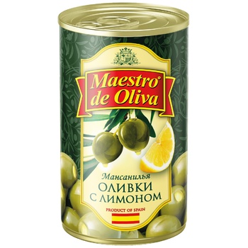 Maestro de Oliva Green Olives with lemon 300ml - buy, prices for Supermarket "Kharkiv" - photo 3