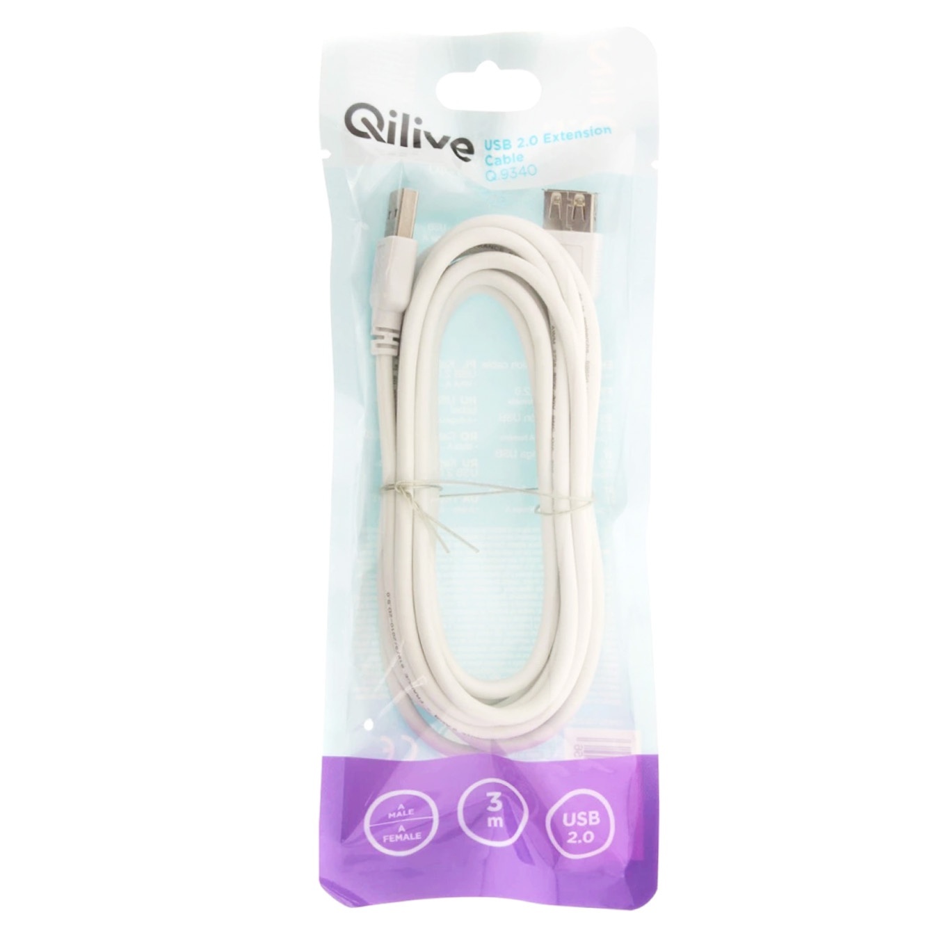 

Удлинитель Qilive USB 2.0 AM-AF 3м