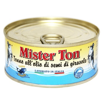 Тунец Mister Ton в подсолнечном масле 160г - купить, цены на ULTRAMARKET - фото 1