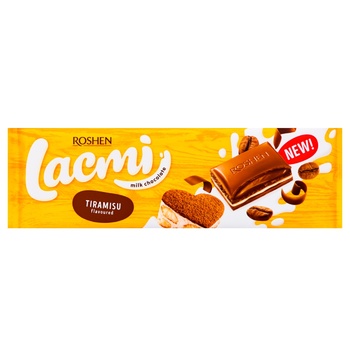 Шоколад Roshen Lacmi Tiramisu молочний з печивом 295г