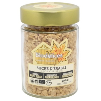 Biodelices Chopped Organic Maple Sugar 250g