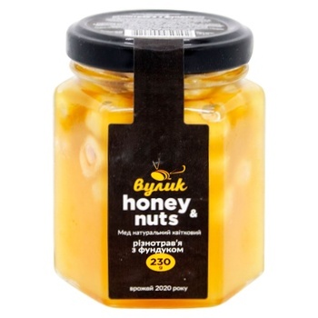 Мед Вулик Selected honey різнотрав’я з фундуком 230г - купити, ціни на Таврія В - фото 1