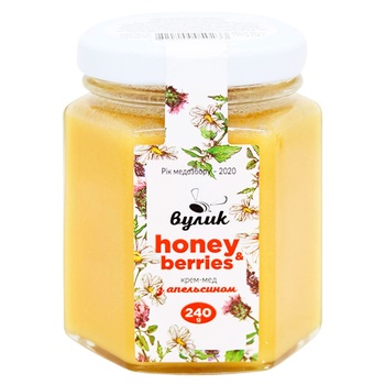 Крем-мед Вулик Honey and Berries з апельсином 240г - купити, ціни на - фото 1