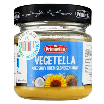 Primavika Vegetella Sunflower Coconut Cream 160g - buy, prices for - photo 1