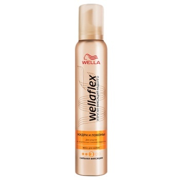 Wellaflex Strong Hold Curls and Curls Hair Foam 200ml - buy, prices for MegaMarket - photo 1