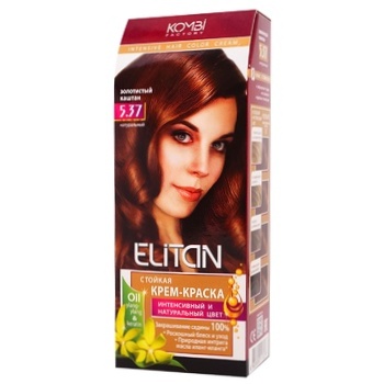 Elitan #5.37 Golden Chestnut Hair Color Cream - buy, prices for EKO Market - photo 1