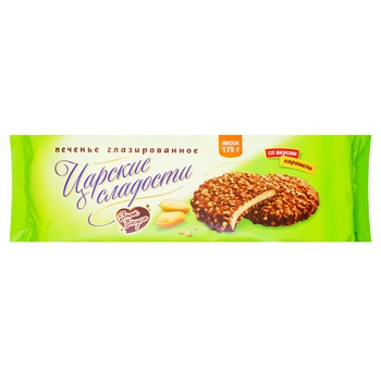 Znak Vkusa Tsarskie Sladosti Caramel Flavored Glazed Biscuits 175g - buy, prices for EKO Market - photo 1