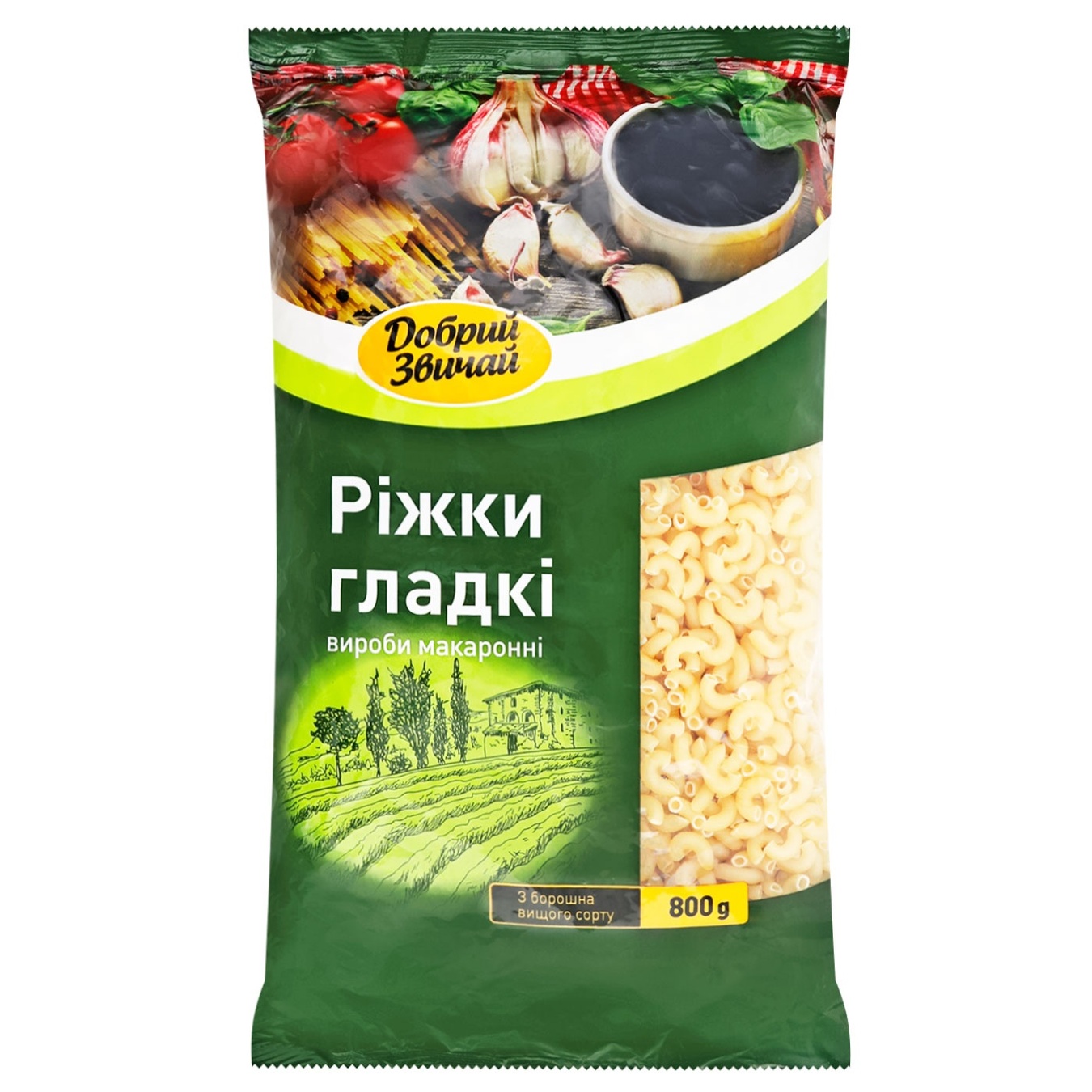 

Макаронные изделия Добрий Звичай рожки гладкие 800г