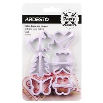 Ardesto Tasty Baking Lilac Forms Set for Cookies 6pcs - buy, prices for MegaMarket - photo 1