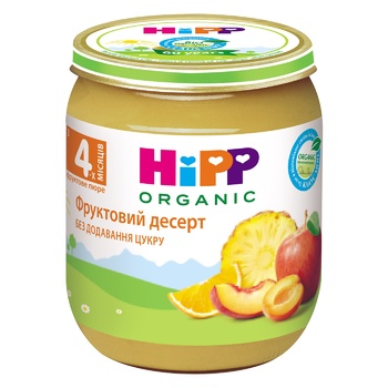 Пюре Hipp Фруктовий десерт 125г - купити, ціни на Auchan - фото 1