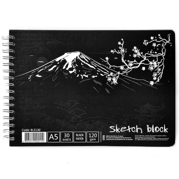 Ofort Album for Drawing on Spiral Black A5 30 sheets - buy, prices for Auchan - photo 2