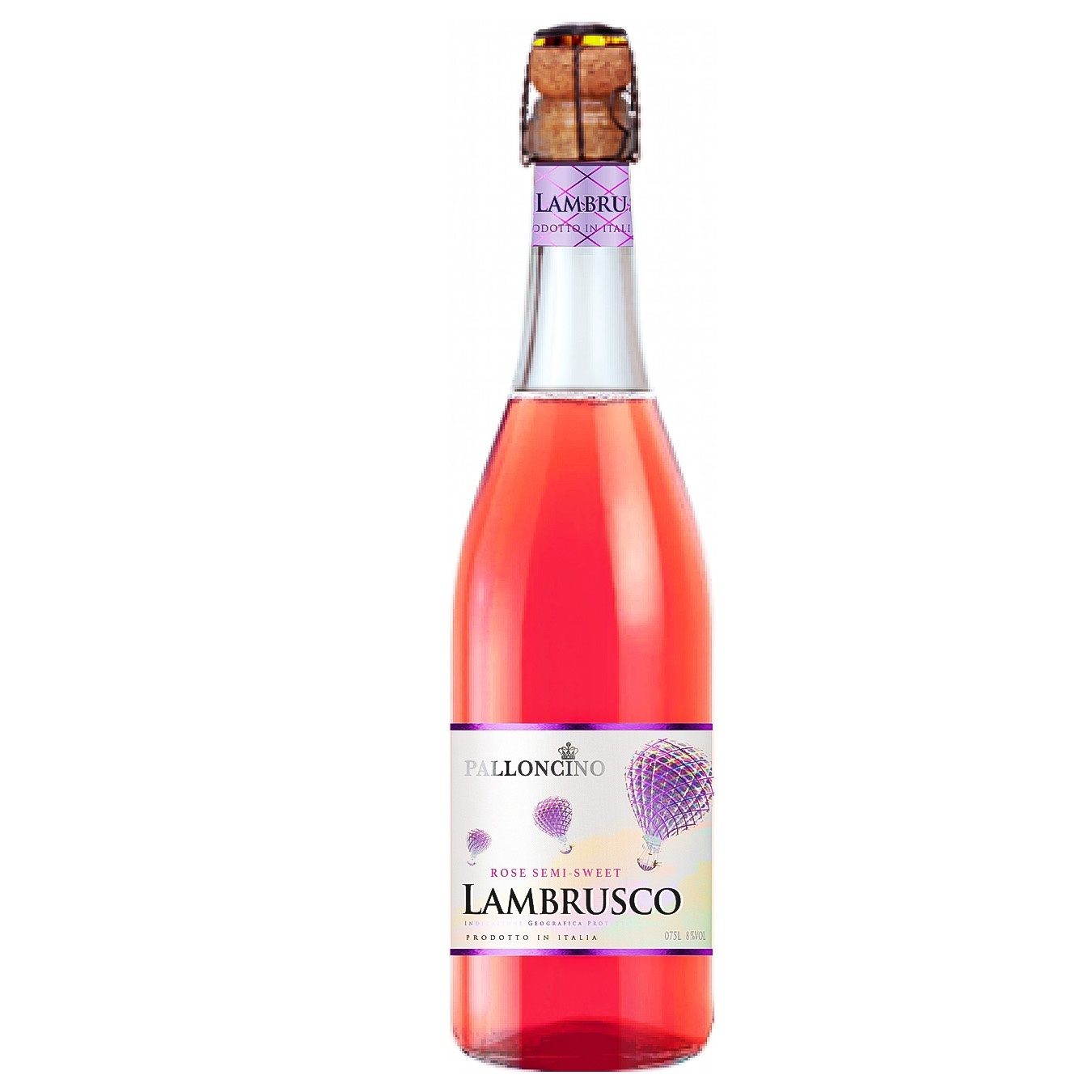 

Вино игристое Palloncino Lambrusco розовое полусладкое 0,75л